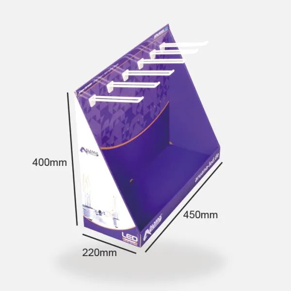 Cardboard LED Counter Hook Display Stand