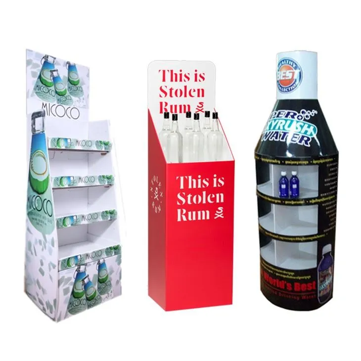 Retail Store Cardboard Floor Drink Pop Display