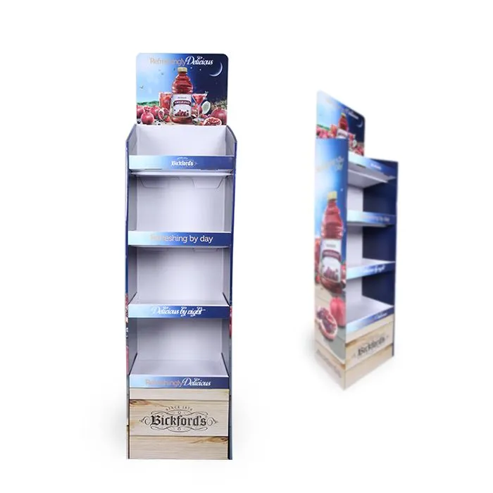 Retail Store Cardboard Floor Drink Pop Display